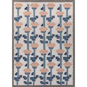 พรมขนสัตว์ทอมือลายดอกไม้สีงาช้าง ขนาด 9x12 ฟุต รูปทรงสี่เหลี่ยมผืนผ้า สำหรับห้องนั่งเล่น ห้องนอน ทางเดิน-รุ่น ADWL-13289 - Product Image 1