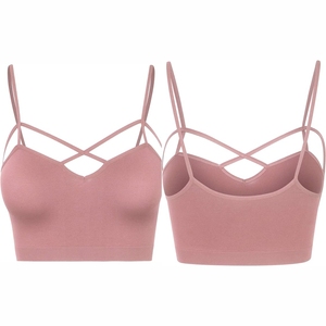 Sujetadores de gimnasio de Yoga de calidad superior personalizados Sujetador deportivo de mujer de LICRA de nailon sin costuras - Product Image 6