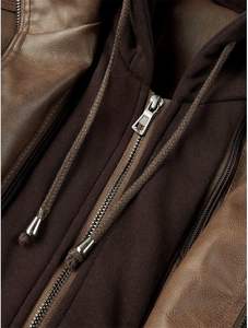 Veste en cuir pour homme sur mesure, veste en cuir pour motard, cuir véritable vieilli, matériau de qualité supérieure, veste pour homme - Product Image 5