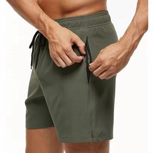 Pantalones cortos informales de algodón y poliéster para hombre, ropa deportiva de gimnasio de verano con patrón sólido con diferentes diseños, servicio OEM - Product Image 3