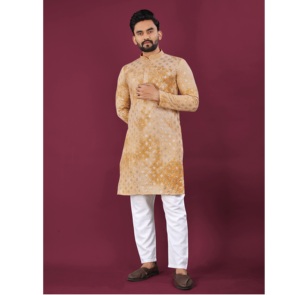 Elegante Conjunto de pijama Kurta bordado Ideal para ocasiones especiales Disponible en cantidad a granel para venta al por mayor y al por menor - Product Image 1