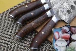 มีดทำครัวเหล็กดามัสกัสเกรดพรีเมียม อเนกประสงค์ รุ่นใหม่ล่าสุด ด้ามไม้ ปรับแต่งได้ รองรับ OEM - Product Image 3