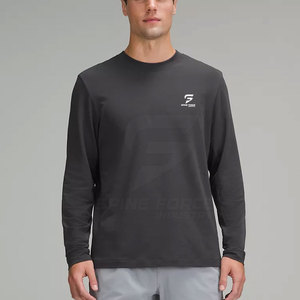 T-shirt à manches longues pour homme, 100% coton de haute qualité, couleurs unies, écologique, séchage rapide, 220g, impression à manches longues, coupe classique - Product Image 1