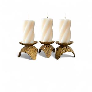 Handmade Customized <b>Neutral</b> Brass Aluminum Candle Stand Premium Finished Modern Style Candle Holder Home Decoration High End - Product Image 5