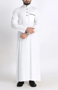 Robe modeste pour hommes de haute qualité Thobe dubaï arabie Jubbah broderie africaine vente directe d'usine islamique pour la célébration de l'Aïd - Product Image 2