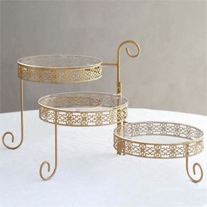 Elegante Pedestal para Pastel de Metal con Acabado Espejo Plateado, Soporte Redondo de Alta Calidad para Té de la Tarde, Exhibidor de Pastelería para Cafeterías y Hoteles - Product Image 6