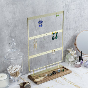 Customize New Design Metal <b>Jewelry</b> Stand with Wooden Base High Quality <b>Jewelry</b> <b>Organizer</b> at Wholesale Price Latest Design 2025 - Product Image 3