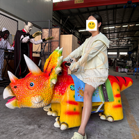 Trottinette Électrique Dinosaure 24V Réaliste en Silicone Modèle Mécanique Marque NED pour Utilisation Intérieure et Extérieure Centres Commerciaux