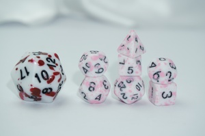 Acrylique 10mm Mini <span class=keywords><strong>RPG</strong></span> DND Borad Game Best Popular New Release Blood Dice Set - Product Image 4