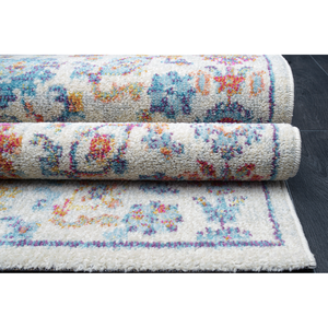 Alfombra Clásica Vintage de Color Marfil Multicolor 7660 Set Netline Home 80x150cm - Product Image 1