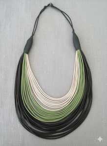 Collier de cordon de cire perle coeur coupé perles de verre de rocaille lien collier ras du cou avec broderie colorée pour bijoux de fête des femmes - Product Image 6