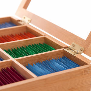 Caja de Té de Bambú Moderna Grabada Personalizada OEM, Forma Rectangular, Tapa con Bisagras, Multifuncional, Apta para Alimentos, Apta para Lavavajillas, Madera Sostenible - Product Image 2