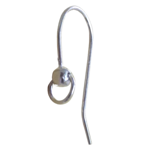 Fil d'oreille en argent sterling avec anneau plaqué résultats de bijoux tailles 6mm et 20mm fil d'oreille en argent sterling avec anneau - Product Image 1