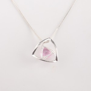 Pendentif en forme de larme en Morganite, design Illuminati, fait à la main, en alliage de cuivre, bijoux en pierres précieuses, qualité supérieure, certifié IGI - Product Image 2