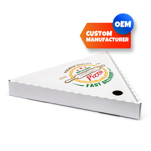 Cajas de entrega de pizza triangular personalizadas con soporte de marca y producción OEM a granel - Product Image 1