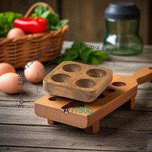 Plateau de rangement d'oeufs en bois Organisateur de cuisine ferme rustique - Product Image 2