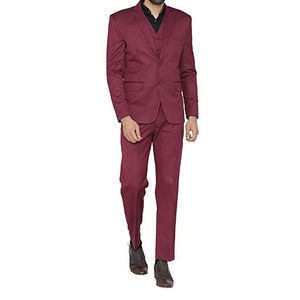 Último diseño al por mayor de los hombres Slim Fit vestido de novia traje de esmoquin 3 piezas abrigo pantalón estambre doble botonadura traje de pana a rayas - Product Image 2