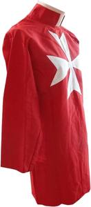 Tunique de l'Ordre de Malte pour les maçons - Rouge avec croix maltaise à 8 branches, tunique traditionnelle en coton et laine mélangés pour usage cérémonial - Product Image 3