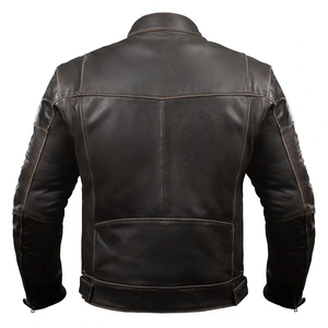 Adventure Retro Brown Genuine Buffalo Leather Racing Motorbike Jacket CE-Certified <b>Protectors</b> Motorcycle Riding Jacket For Men - Product Image 2
