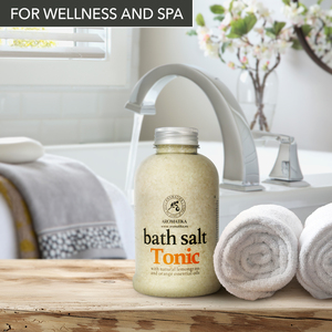 Aromatika Tónico Natural de Sal Marina para Baño 600g con Aceites Tonificantes y Energéticos de Naranja y Limoncillo - Product Image 2