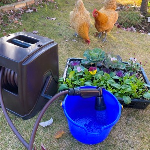 Carrete de manguera de agua cuadrado de plástico portátil de 20 M con boquilla de rociador de gatillo para jardinería doméstica lavado de coches agricultura - Product Image 3