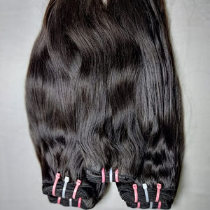 Cheveux humains vierges indiens de qualité supérieure, tissage double machine, mèches lâches, style ondulé naturel, 100 grammes, Jerry Hairs, 100% simple - Product Image 4