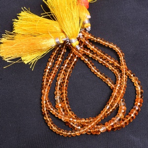 AAA citrino 4mm-5mm piedra preciosa Rondelle cuentas facetadas miel Natural citrino piedras preciosas semipreciosas cuentas facetadas cortadas a mano para joyería - Product Image 2