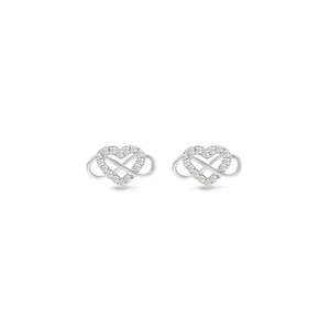 NOVAMART Fine 925 Sterling Silver Heart <b>Infinity</b> <b>Earrings</b> and Necklace Set-for Weddings Wholesale Export - Product Image 3