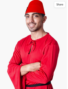 Faith – chapeau arabe <span class=keywords><strong>rouge</strong></span> Fez, accessoire de Costume <span class=keywords><strong>marocain</strong></span> Fez chapeaux avec gland noir - Product Image 5