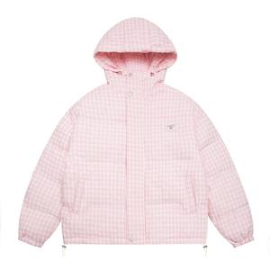 Femmes hiver chaud mi-long mince à capuche fermeture éclair Parkas à manches longues rembourré bouffée veste couleur unie fait peau de mouton coton - Product Image 2