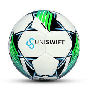 Ballon de football adulte personnalisable de haute qualité Matériau en cuir PU durable Logo imprimé de football hybride pour équipe de match spécifique - Product Image 1