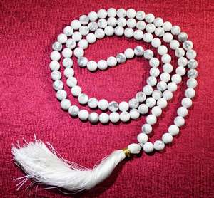 Tendance Howlite Onyx Gemstone Gland Yoga Bijoux Mala 108 Perles Perle Cristal De Guérison Naturelle Piedras Naturales Chaînes - Product Image 6