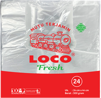Bolsa de Polietileno Fresca LOCO para Camisetas, 24x44cm, 300g, Grado Alimenticio, Uso en Supermercados, Mantiene la Frescura, Limpieza, Resistencia, Practicidad