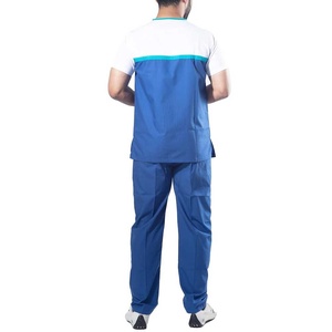 เสื้อสครับผ้าสแปนเด็กซ์สำหรับบุรุษ OEM ชุดยูนิฟอร์มพนักงานโรงพยาบาลและคลินิกทันตกรรม สำหรับใช้ในโรงพยาบาล - Product Image 3