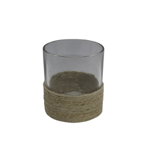 Décoration de table verre/paille votive couleur noire bougie pot et support pour la maison et la décoration de noël personnalisé en vrac - Product Image 2