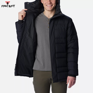 Chaqueta acolchada de alta calidad para hombre, diseño personalizado, cortavientos con soporte, decoración de bolsillo con capucha, recién llegados, lona de burbujas de talla grande - Product Image 6