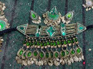 Style traditionnel afghan collier boucles d'oreilles ensemble vente chaude nouveaux bijoux anciens colliers faits à la main boucles d'oreilles ensembles de bijoux - Product Image 4