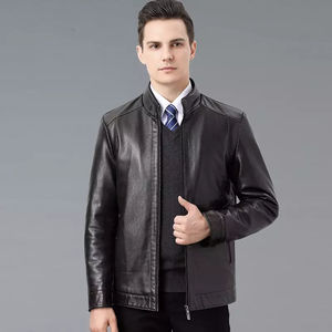 <b>Mens</b> <b>Slim</b> <b>Fit</b> Suede Leather <b>Jacket</b> With Bold Custom Made Logo Design Great For Outdoor Activities And City Use <b>jacket</b> for <b>men</b> - Product Image 6