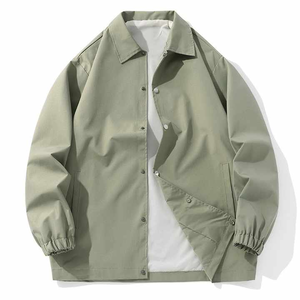 Chaqueta cortavientos Unisex delgada de lona con impresión personalizada de moda de alta calidad OEM Logo impermeable - Product Image 3