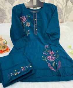 กางเกงเคอร์ตินำเข้าสไตล์โมเดิร์นพร้อมงานเย็บปักถักร้อยคุณภาพจากอินเดีย - Product Image 2