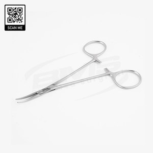 คีมห้ามเลือดแบบโค้ง Halsted ราคาโรงงาน ผลิตจากสแตนเลส เครื่องมือผ่าตัด คีมห้ามเลือดแบบใช้มือสำหรับหลอดเลือดแดง - Product Image 2