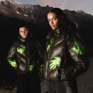 Blouson d'hiver matelassé à motif uni, col montant, fermeture éclair, imperméable, tendance streetwear, design bulle, couleur personnalisée - Product Image 4