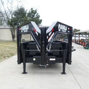 Gorilla 7x16 Telescopic Gooseneck IBeam Dump Trailer with 2ft Sides 7K Axles Gear Motor-for Farm Trailers Acheter maintenant! - Product Image 1