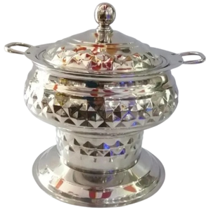 Plato de buffet martillado de alta calidad | Calentador de alimentos de acero inoxidable con logotipo personalizado | Equipo de restaurante de hostelería y catering - Product Image 2