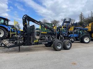 Hydraulic Log Crane <b>Trailer</b> With Self Loading Arm For Forestry Wood Transportation - Product Image 6