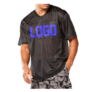 เสื้อยืดตาข่ายผ้าฝ้ายบ็อกซี่ปรับแต่ง100% ได้สำหรับผู้ชายชุดไปยิมแบบธรรมดาขนาดใหญ่และผ้าถัก100% โอเวอร์ไซส์มีในสต็อก - Product Image 1