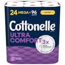 Cottonelle Ultra Comfort Strong Toilet <b>Paper</b> 24 Mega Rolls (244 Sheets Per Roll 96 Regular Rolls) Cottony Soft Toilet <b>Tissue</b> - Product Image 5