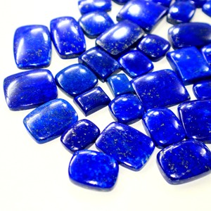 Lapis Lazuli Cabochon ธรรมชาติขัดหลวมอัญมณีสีฟ้าผสมรูปร่างสำหรับการทำเครื่องประดับ - Product Image 1