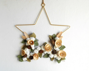 Latest Collection Of Christmas <b>Ornaments</b> and wreaths in metal and Crochets and beads <b>hand</b> crafted in attractive garlands. - Product Image 3