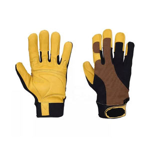 Proveedor de Pakistán, buena calidad, venta directa de fábrica, guantes de cuero de trabajo de seguridad, guantes de seguridad de cuero resistentes a los cortes protectores OEM - Product Image 5